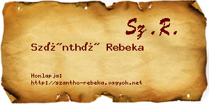 Szánthó Rebeka névjegykártya